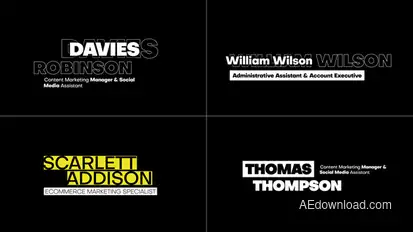 Lower Thirds for After Effects Titles template preview