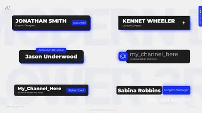 Lower Thirds: Modern Elements template preview