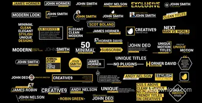 Lower Thirds Pack Elements template preview