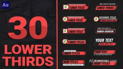 Lower Thirds Pack Elements template preview