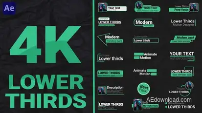 Lower Thirds Pack 4K Elements template preview