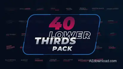 Lower Thirds Pack Elements template preview