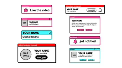 Lower Thirds Pack Elements template preview