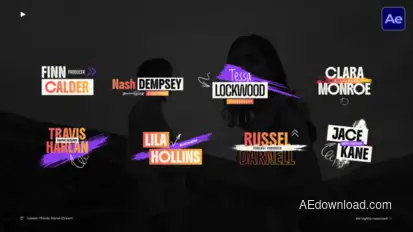 Lower Thirds Scribble  AE Titles template preview