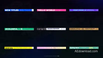 Lower Thirds: Stripes Elements template preview