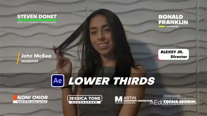 Lower Thirds Text Elements template preview