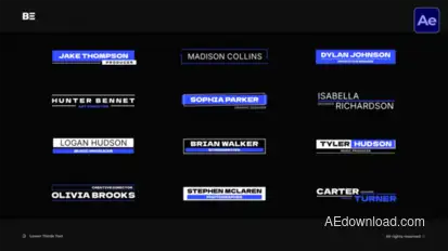 Lower Thirds Text  AE Titles template preview
