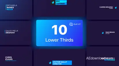 Lower Thirds Vol. 02 Elements template preview