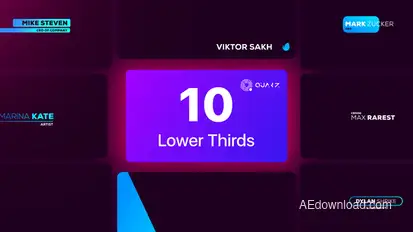 Lower Thirds Vol. 03 Elements template preview