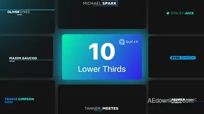 Lower Thirds Vol. 04 Elements template preview