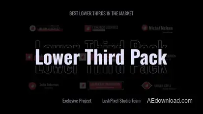 Lower Thirds With Logo Elements template preview