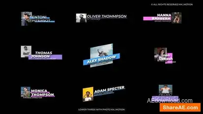 Videohive Lower Thirds with Photos 3.0 | After Effects Titles template preview
