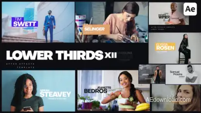 Lower Thirds XII Titles template preview