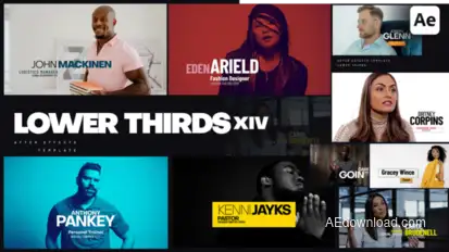 Lower Thirds XIV Titles template preview