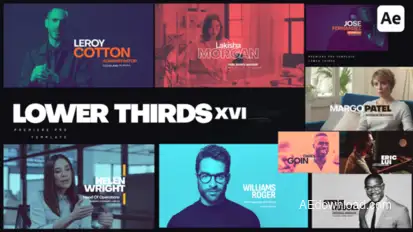 Lower Thirds XVI Titles template preview