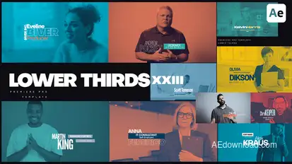 Lower Thirds XXIII Titles template preview