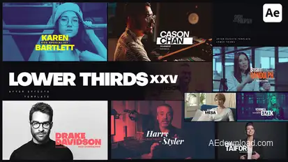 Lower Thirds XXV Titles template preview