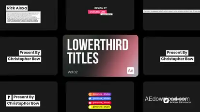 Lowerthird Titles 02 for After Effects Titles template preview