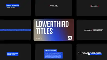 Lowerthird Titles 03 for After Effects Titles template preview