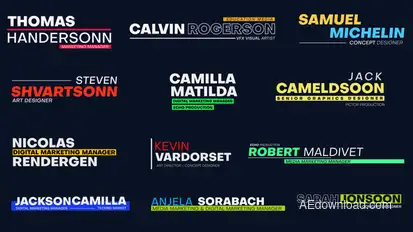 LowerThirds 6 Titles template preview