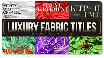 Luxury Fabric Titles — Elegant Typography with Fabric Textures Titles template preview