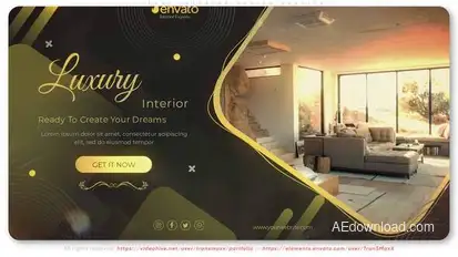 Luxury Interior Design Service Product Promo template preview