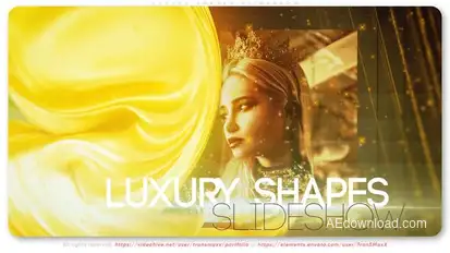 Luxury Shapes Slideshow Video Displays template preview