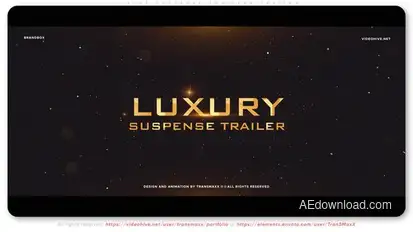 Luxury Suspense Thriller Trailer Titles template preview