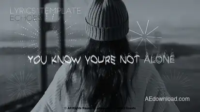 Lyrics Template Echoes Video Displays template preview