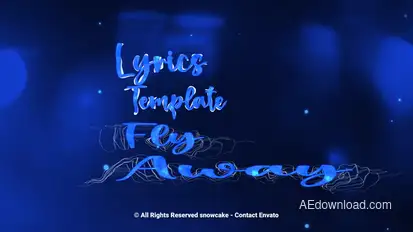 Lyrics Template Fly Away Video Displays template preview