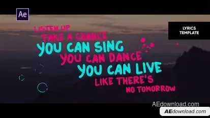 Lyrics Template | Hand Drawn Style Video Displays template preview