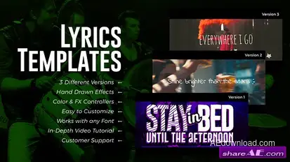 Videohive Lyrics Templates (3 Versions) Video Displays template preview