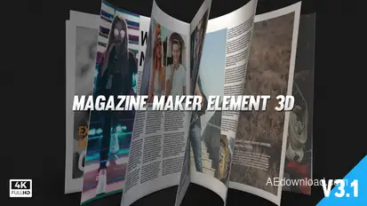 Magazine Maker Element 3D Elements template preview