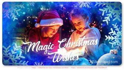 Magic Christmas Wishes Titles template preview