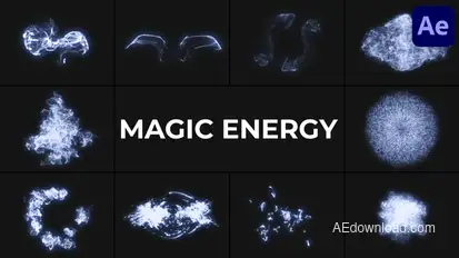 Magic Energy Bursts for After Effects Elements template preview