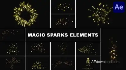 Magic Sparks Elements | After Effects Elements template preview