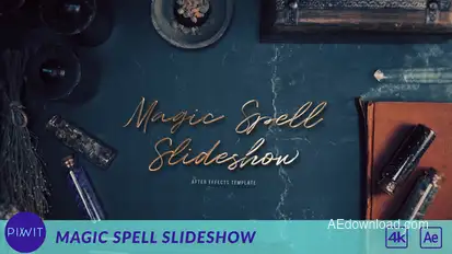 Magic Spell Slideshow Video Displays template preview