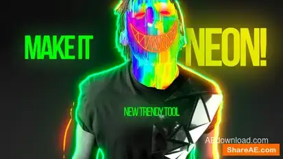 Videohive Make It Neon Video Displays template preview