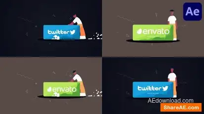 Man Logo for After Effects Logo Stings template preview