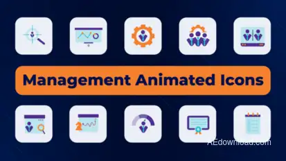 Management Animated Icons Elements template preview