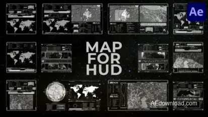 Map For HUD for After Effects Elements template preview