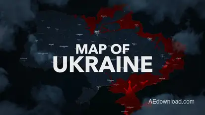 Map of Ukraine Infographics template preview