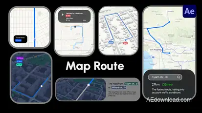 Map Route Widgets Elements template preview