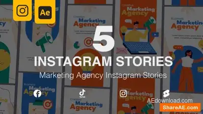 Marketing Agency Instagram Stories Openers template preview