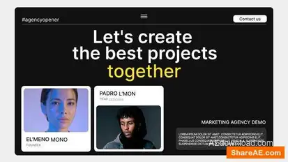 Marketing Agency Promo Openers template preview