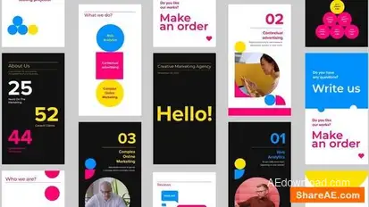 Marketing Agency Promo Stories Pack Openers template preview