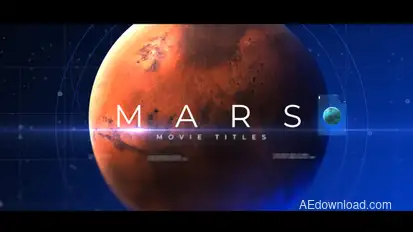 Mars Movie Titles Openers template preview