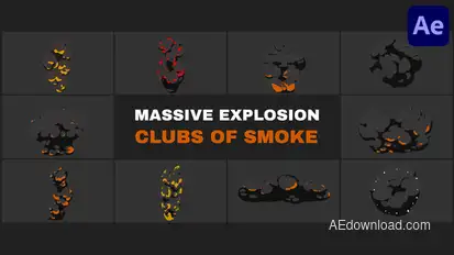 Massive Explosion Clubs of Smoke | After Effects Elements template preview