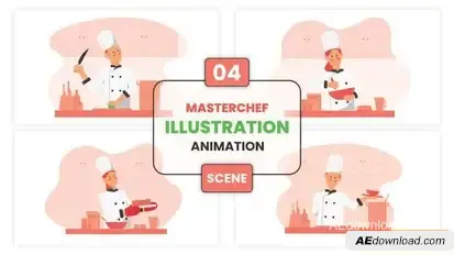 Videohive MasterChef Illustration Animation Scene Elements template preview