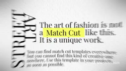 Match Cut Titles template preview